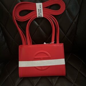Small red telfar tote bag brand new never worn